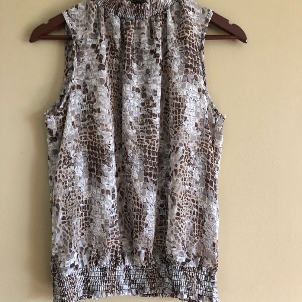 Sheer high neck serenade new york clothing top